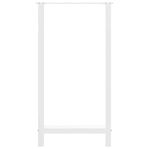 vidaXL Pieds de table de bar Blanc 2 pcs 60x(110-111) cm Acier