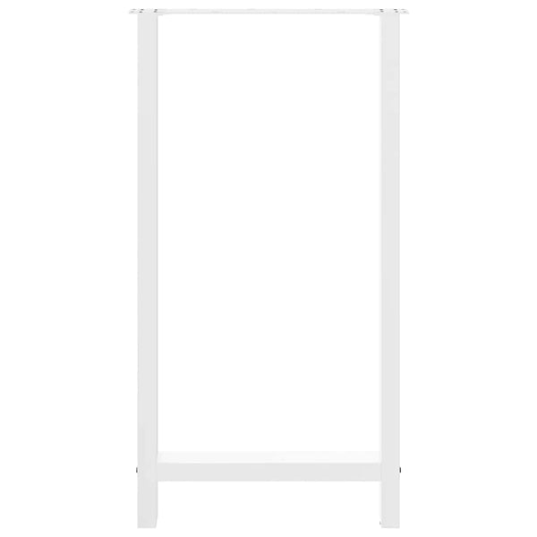 vidaXL Pieds de table de bar Blanc 2 pcs 60x(110-111) cm Acier