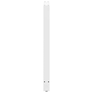 vidaXL Pieds de table de bar Blanc 2 pcs 60x(110-111) cm Acier