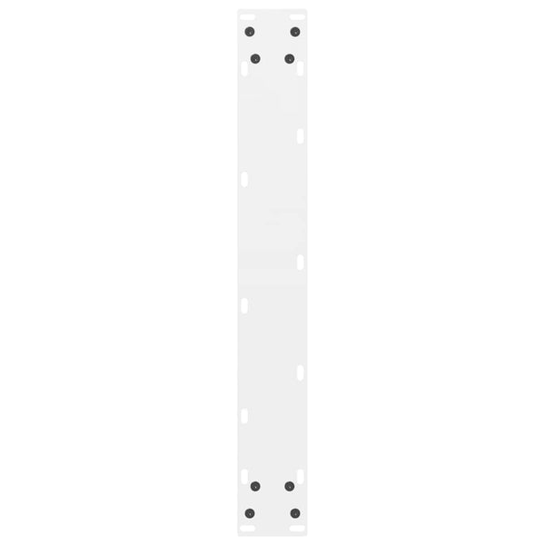vidaXL Pieds de table de bar Blanc 2 pcs 60x(110-111) cm Acier