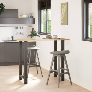 vidaXL Pieds de table de bar Anthracite 2 pcs 60x(110-111) cm Acier