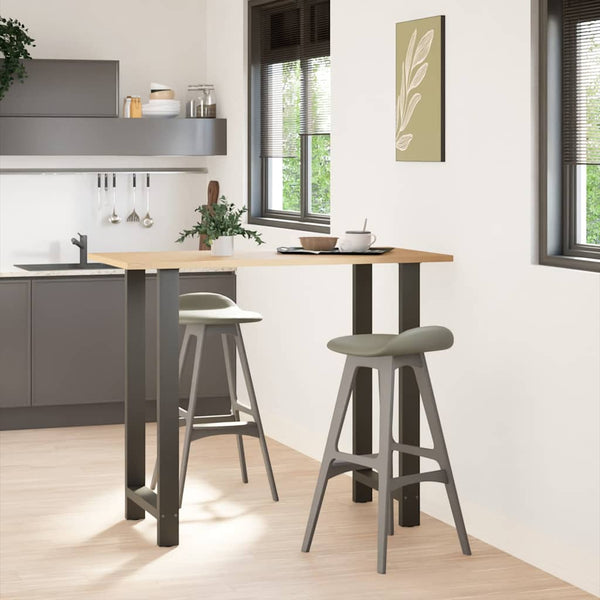 vidaXL Pieds de table de bar Anthracite 2 pcs 60x(110-111) cm Acier