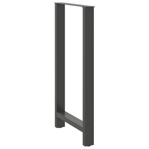 vidaXL Pieds de table de bar Anthracite 2 pcs 60x(110-111) cm Acier