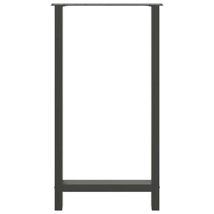 vidaXL Pieds de table de bar Anthracite 2 pcs 60x(110-111) cm Acier
