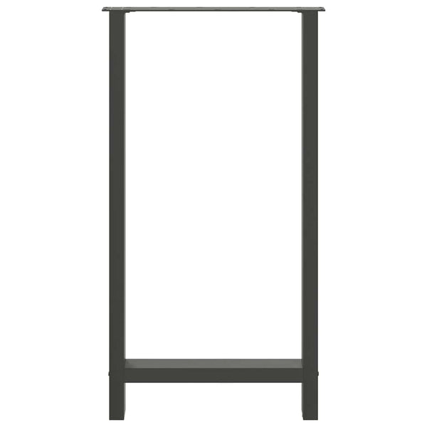 vidaXL Pieds de table de bar Anthracite 2 pcs 60x(110-111) cm Acier
