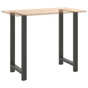 vidaXL Pieds de table de bar Anthracite 2 pcs 60x(110-111) cm Acier
