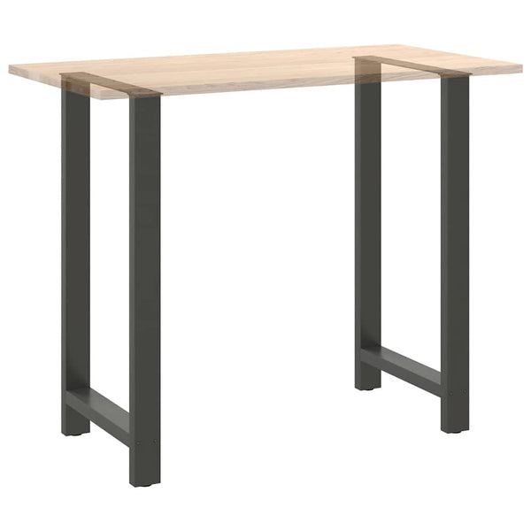 vidaXL Pieds de table de bar Anthracite 2 pcs 60x(110-111) cm Acier