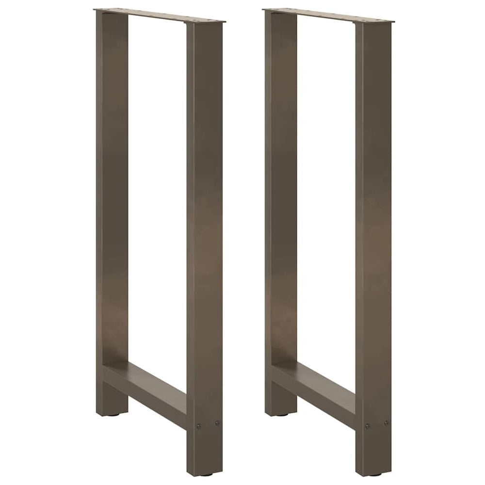 vidaXL Pieds de table de bar Acier brut 2 pcs 60x(110-111) cm Acier