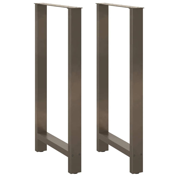 Bartischbeine Naturstahl 60x110 cm, 2er Set