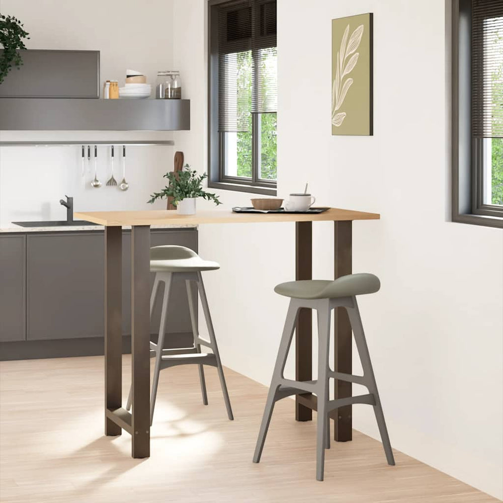 vidaXL Pieds de table de bar Acier brut 2 pcs 60x(110-111) cm Acier