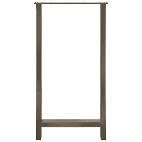 Bartischbeine Naturstahl 60x110 cm, 2er Set