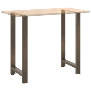 Bartischbeine Naturstahl 60x110 cm, 2er Set