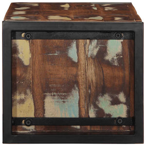 vidaXL Meuble TV multicolore 80x30x25 cm Bois de récupération massif