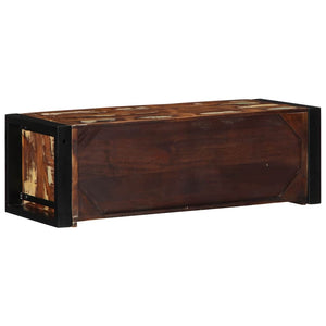 vidaXL Meuble TV multicolore 80x30x25 cm Bois de récupération massif