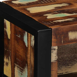 vidaXL Meuble TV multicolore 80x30x25 cm Bois de récupération massif