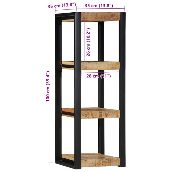 Wandregal Mango Massivholz 35x35x100 cm