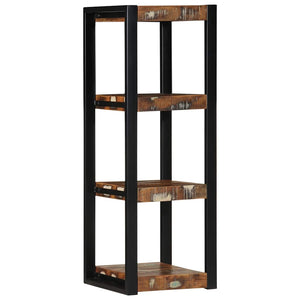 Mehrfarbiges Wandregal Altholz 35x35x100cm