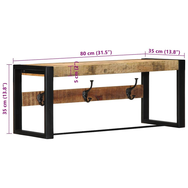 Mango Massivholz Garderobe 80cm
