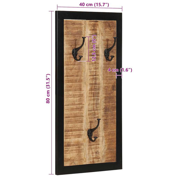 Wandgarderobe Mango Massivholz 40x80 cm