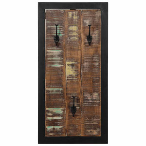 Mehrfarbige Garderobe aus Altholz 40x80 cm