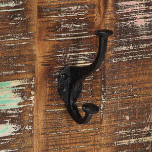 Mehrfarbige Garderobe aus Altholz 40x80 cm