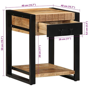 Beistelltisch Mango Massivholz 40x40x50 cm