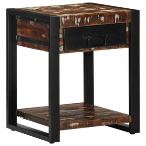 Mehrfarbiger Beistelltisch Altholz 40x40x50 cm
