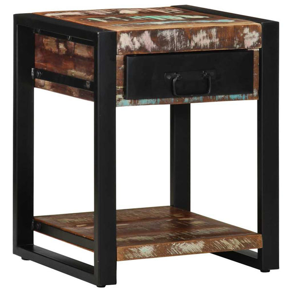 Mehrfarbiger Beistelltisch Altholz 40x40x50 cm