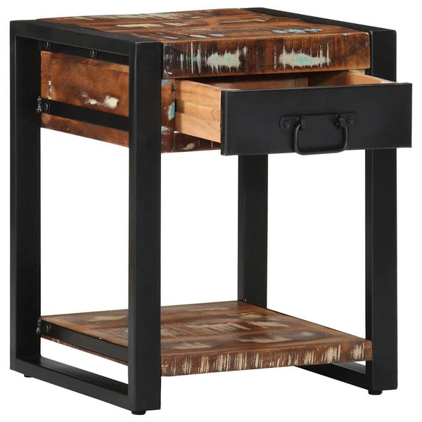 Mehrfarbiger Beistelltisch Altholz 40x40x50 cm