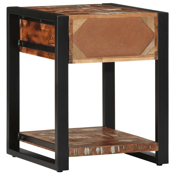 Mehrfarbiger Beistelltisch Altholz 40x40x50 cm