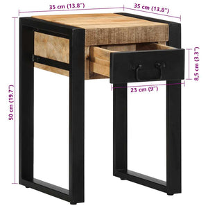 Beistelltisch Mango Massivholz 35x35x50 cm