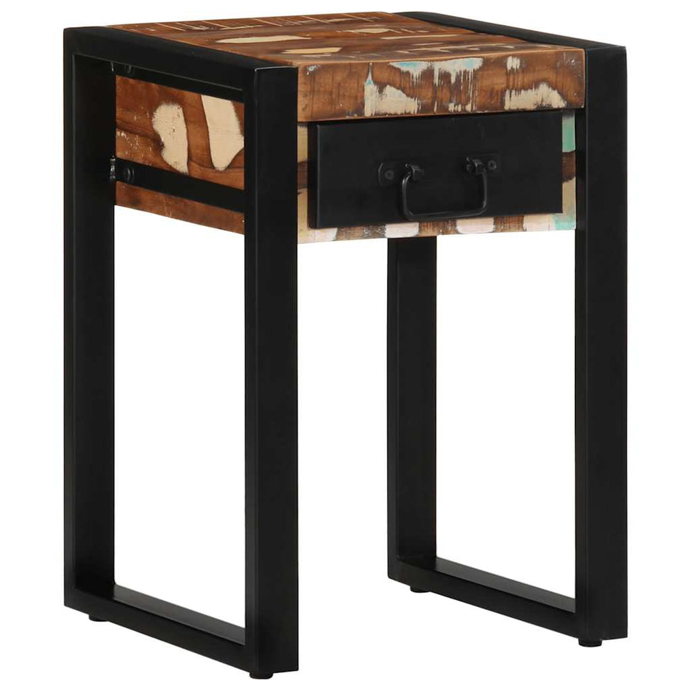 Mehrfarbiger Beistelltisch Altholz 35x35x50cm