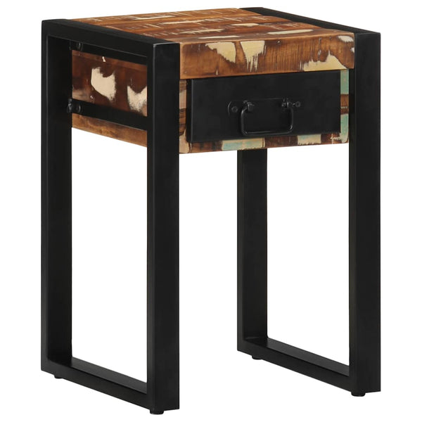 Mehrfarbiger Beistelltisch Altholz 35x35x50cm