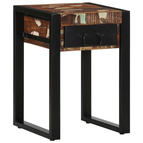 Mehrfarbiger Beistelltisch Altholz 35x35x50cm