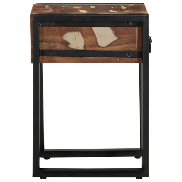 Mehrfarbiger Beistelltisch Altholz 35x35x50cm