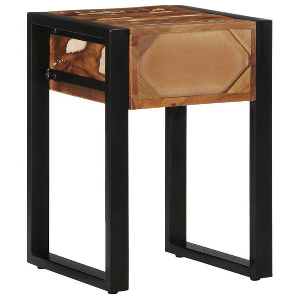 Mehrfarbiger Beistelltisch Altholz 35x35x50cm