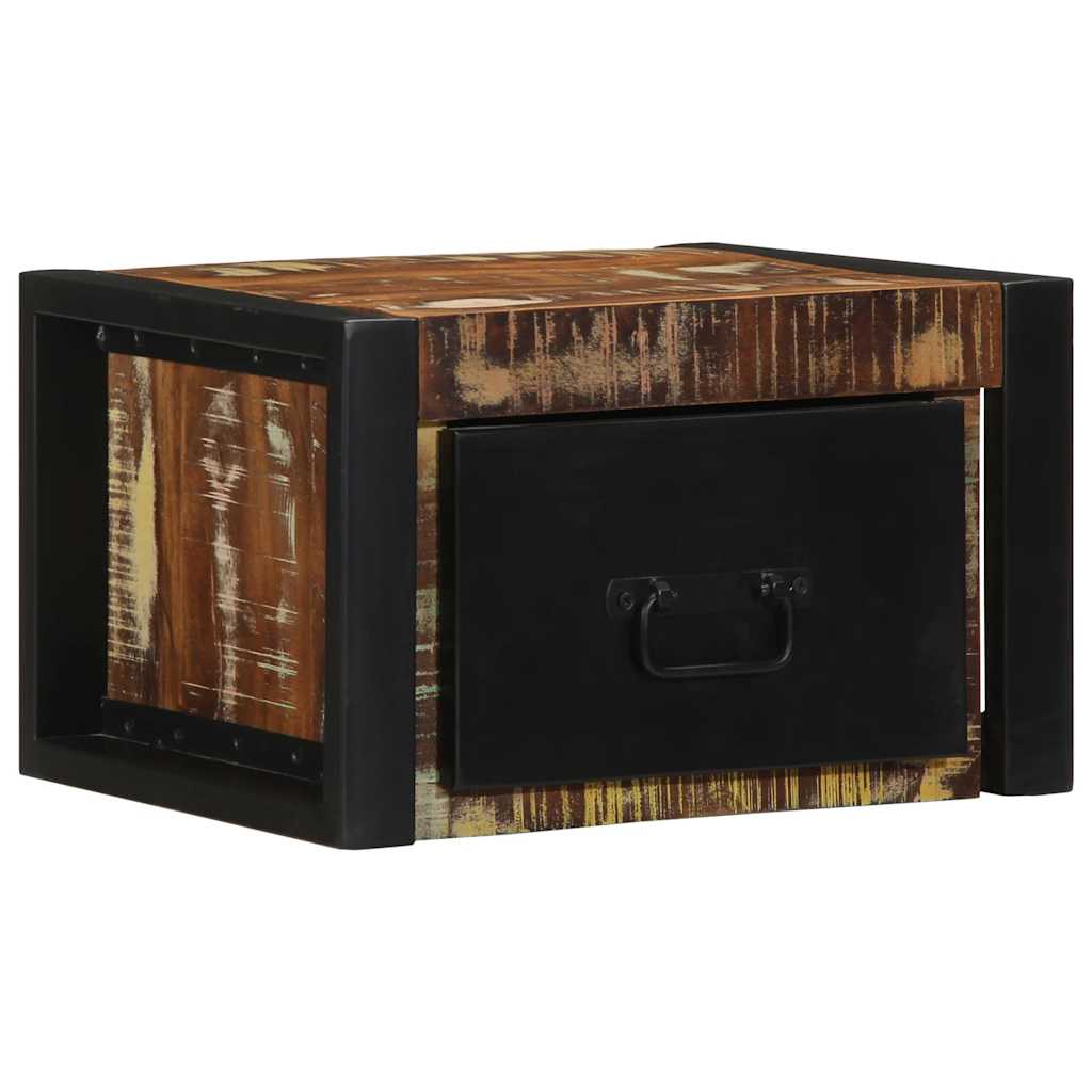 Mehrfarbiger Nachttisch Altholz 40x35x25 cm