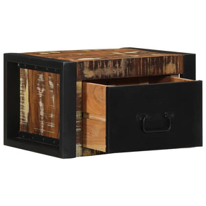 Mehrfarbiger Nachttisch Altholz 40x35x25 cm