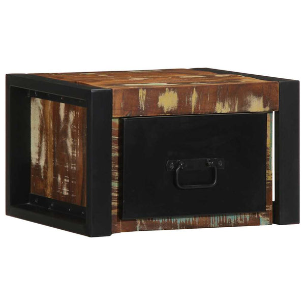 Mehrfarbiger Nachttisch Altholz 40x35x25 cm