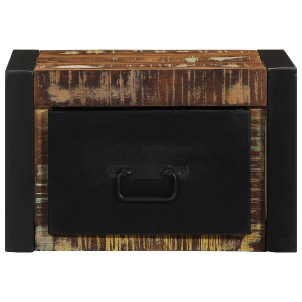 Mehrfarbiger Nachttisch Altholz 40x35x25 cm