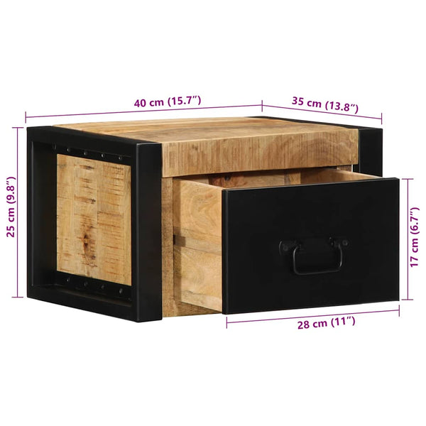 Nachttische 2er Set Mango Massivholz