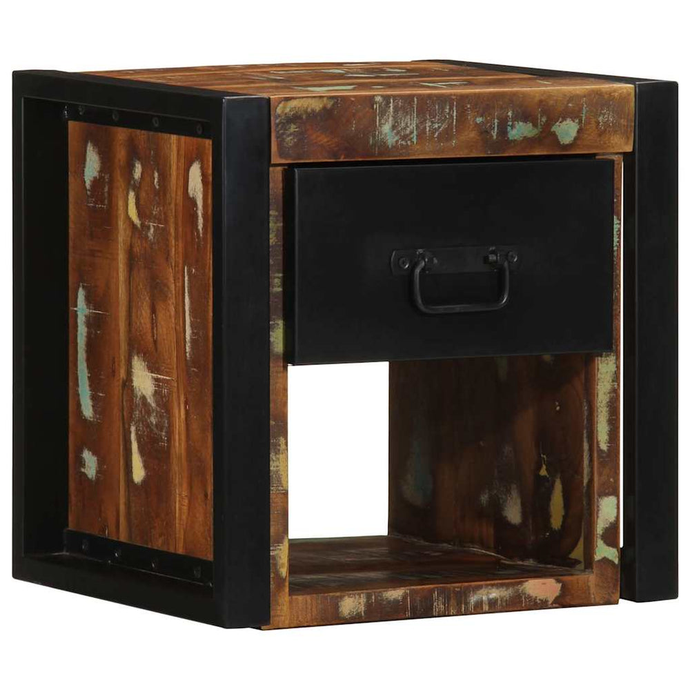 vidaXL Bedside Table Multicolour 40x35x40 cm Solid Reclaimed Wood