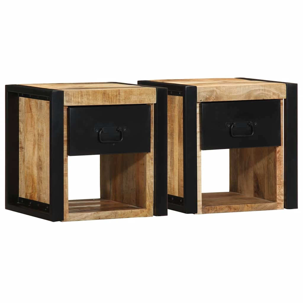 Nachttische 2er Set Mango Massivholz