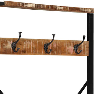 Mehrfarbiger Kleiderständer Altholz 80x40x190 cm