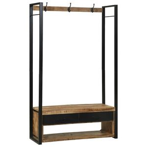 Kleiderständer Braun Mango Massivholz 110x40x179cm