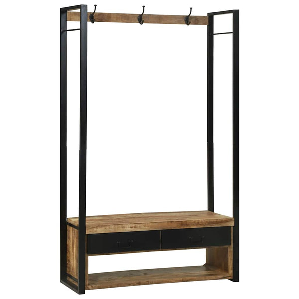 Kleiderständer Braun Mango Massivholz 110x40x179cm