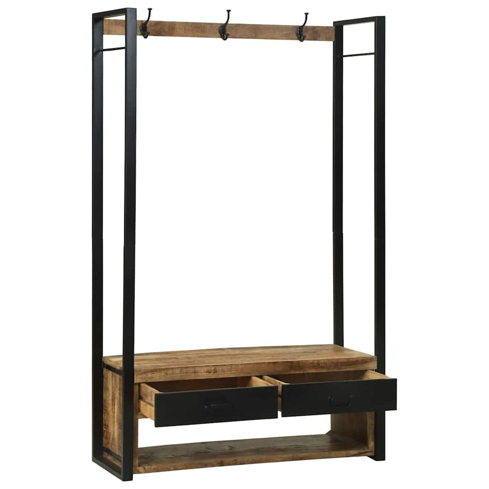 Kleiderständer Braun Mango Massivholz 110x40x179cm