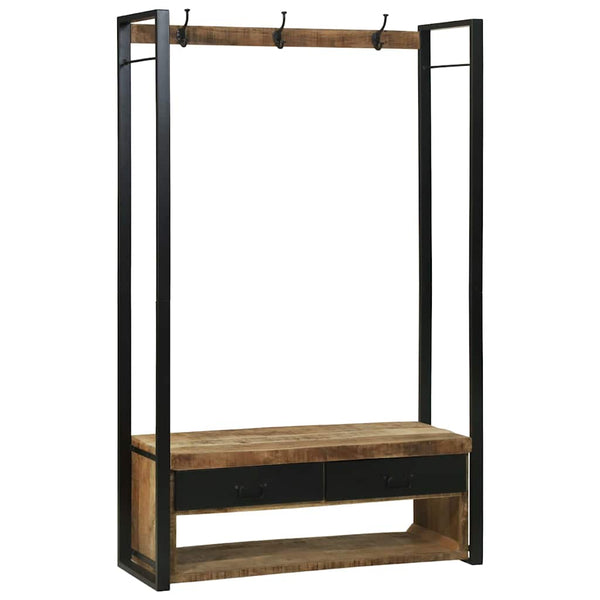 Kleiderständer Braun Mango Massivholz 110x40x179cm