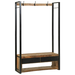 Kleiderständer Braun Mango Massivholz 110x40x179cm