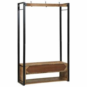 Kleiderständer Braun Mango Massivholz 110x40x179cm